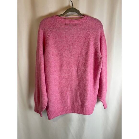 Vero Moda Womens Leaf Pink V-Neck Knit Long Sleeve Pullover Sweater S - Picture 7 of 8